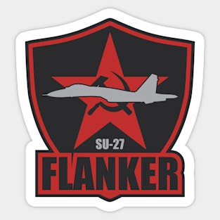 SU-27 Flanker (Front & Back logo) Sticker